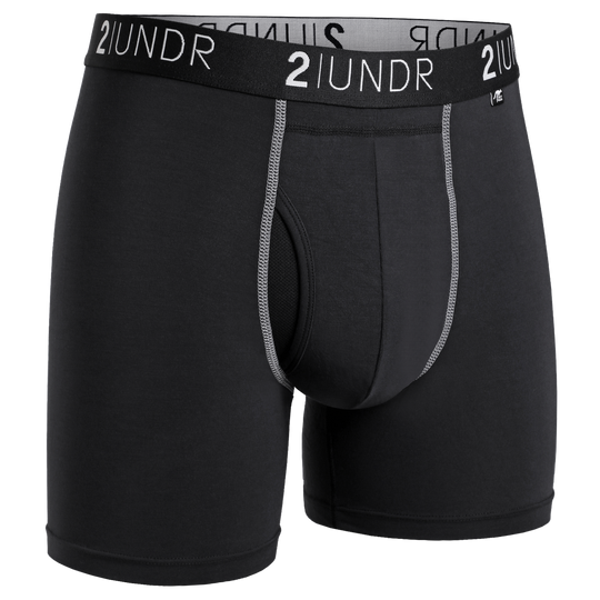 Swing Shift 6" Boxer Brief - Black/Grey