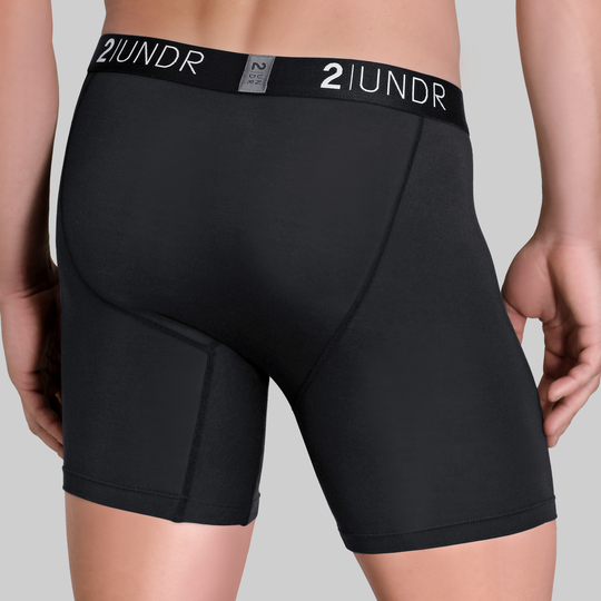 Swing Shift 6" Boxer Brief - Black/Grey