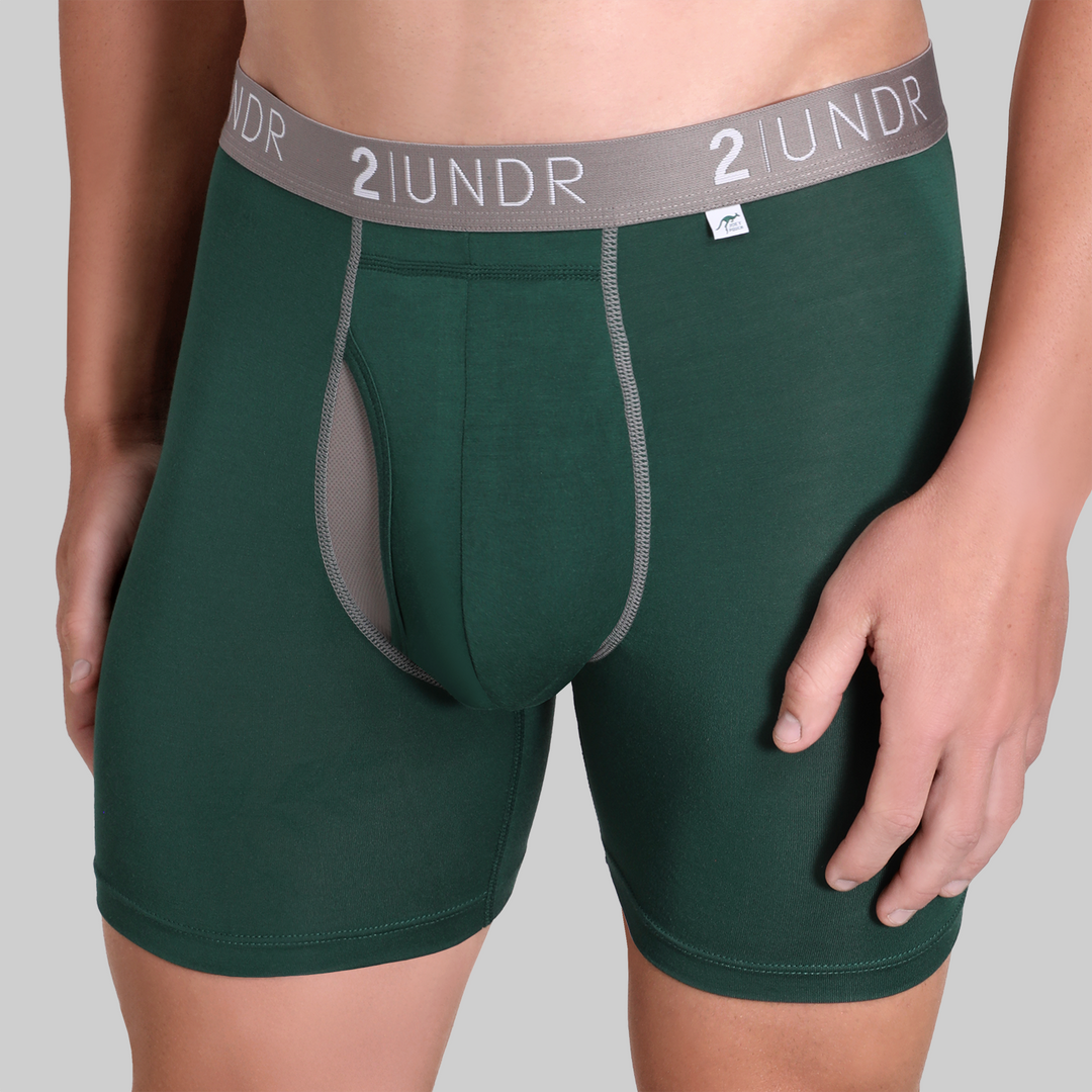 Swing Shift 6" Boxer Brief - Dark Green