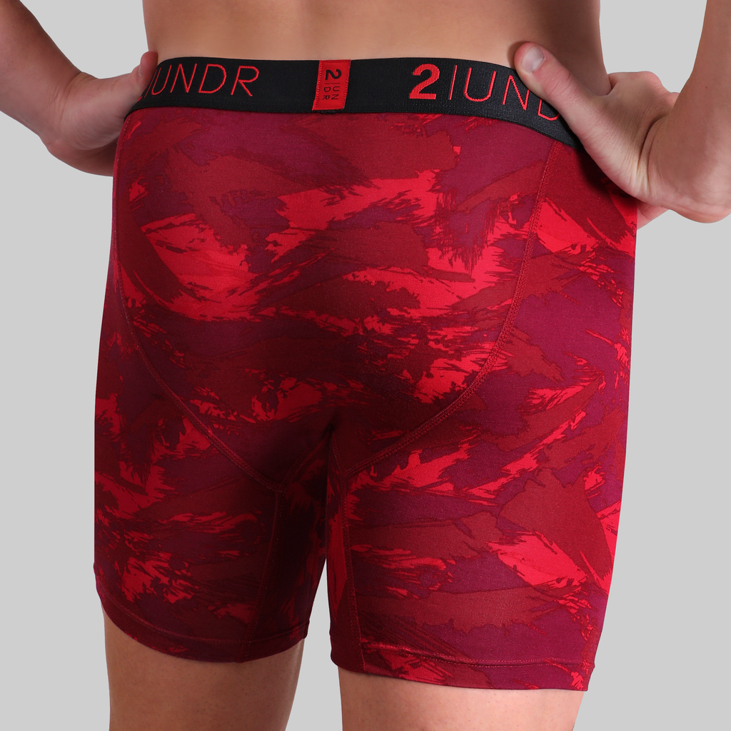Swing Shift 6" Boxer Brief - Red Storm