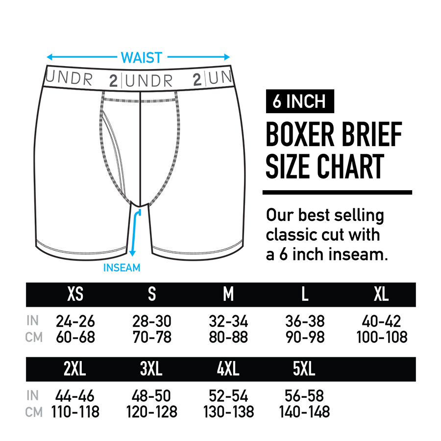 Swing Shift 6" Boxer Brief - Coastal Blue