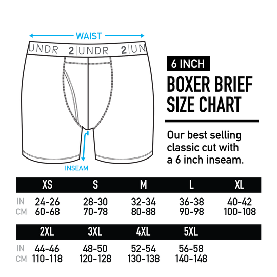 Swing Shift 6" Boxer Brief - Coastal Blue